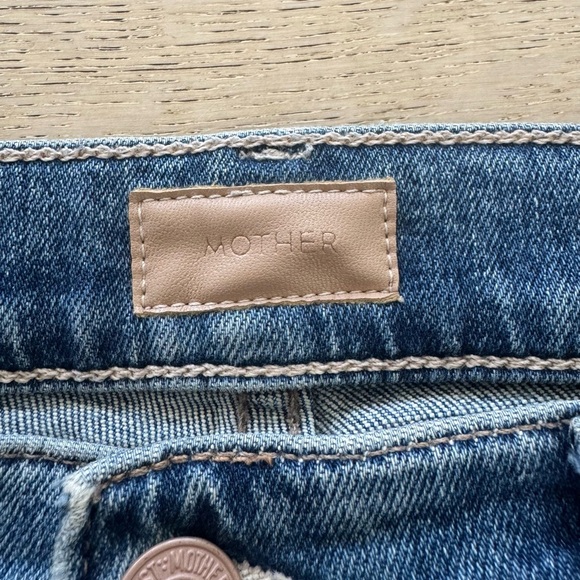 💕MOTHER💕 The Pixie Dazzler Ankle Fray Jeans ~ Love Pop Button Fly High Rise 26 - Picture 8 of 11